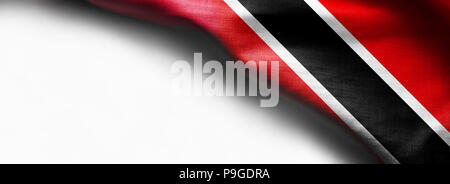 Trinidad and Tobago flag on white background Stock Photo