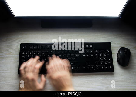 the text is typed or rewritten on the Internet Stock Photo