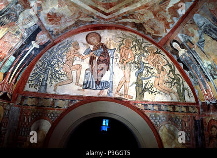 Adam and Eve mural paintings from the Chapel of the Vera Cruz in