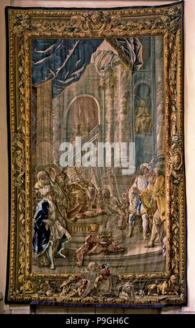 History of Joseph, David and Solomon', tapestry made ??by the Royal Tapestry Factory on cardboard… Stock Photo