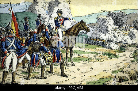 First Carlist War (1833 - 1840), liberation of Bilbao by the royalist troops of General Espartero… Stock Photo