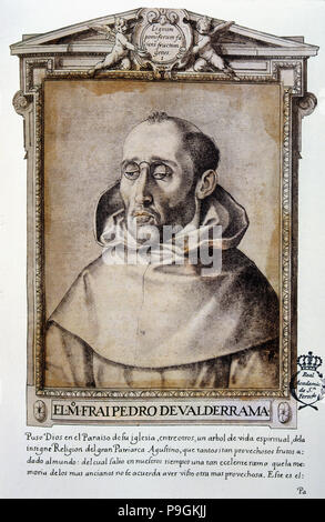 Fray Pedro de Valderrama (1550-1611), Spanish augustine religious born in Seville. 'Libro de desc… Stock Photo