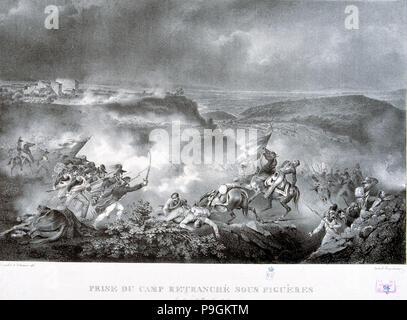 Reign of Charles IV (1748-1819), taking of Figueras (Girona) by French troops on 17th November 17… Stock Photo