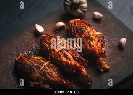 Bamboo shoot Stuffed pork herb Frying oil North Thai food Stock Photo