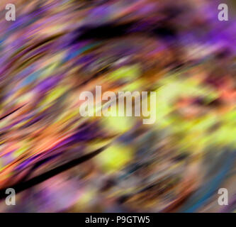 Soft focus abstract color patterns on handmade glass Stock Photo