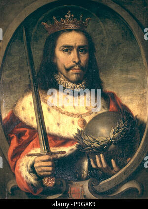 Saint Ferdinand' oil painting on canvas, Fernando III 'The Saint' (1199-1252), king of Castile an… Stock Photo