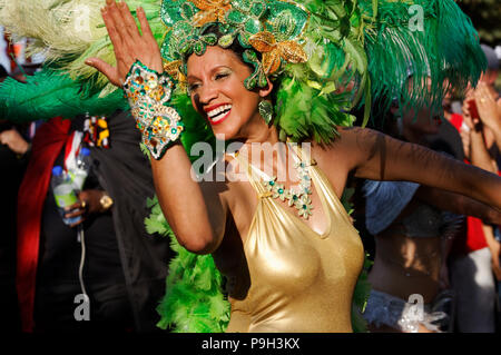 |Quebec,Canada.The Montreal Brazilian Summer Carnival at  Parc Jean-Drapeau Stock Photo