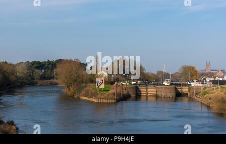Diglis Island, Worcester, Worcestershire, Engand, Europe Stock Photo