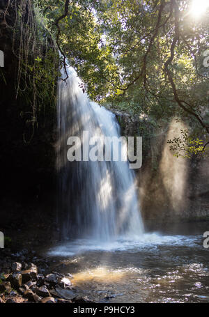 Waterfall hitting rock Stock Photo - Alamy