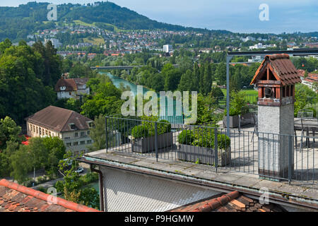 City view to river Aare Bern Switzerland Stock Photo