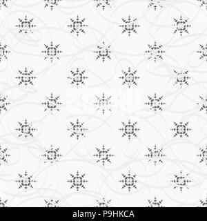 Vector seamless retro pattern, with snowflakes. Can be used for wallpaper, pattern fills, web page background,surface textures eps10 Stock Vector