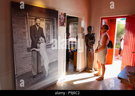 Johannesburg, South Africa, September 11, 2011, Inside Nelson Mandela Home in Soweto South Africa Stock Photo