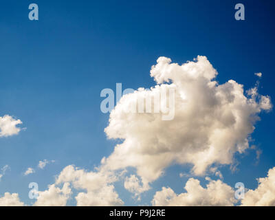 White clouds on nice blue sky background Stock Photo