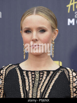 The 2018 MTV Movie and TV Awards  Featuring: Kristen Bell Where: Los Angeles, California, United States When: 16 Jun 2018 Credit: Apega/WENN.com Stock Photo