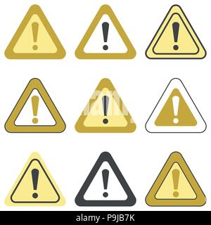 Set of Vector Exclamation Signs Stock Vector