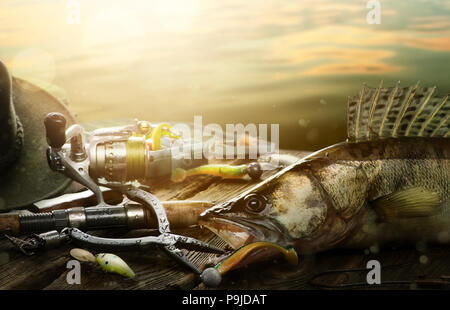 Feeder - English fishing tackle for catching fish Stock Photo - Alamy