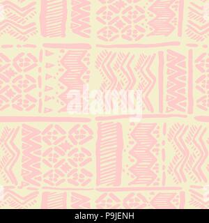 Seamless vector hand-drawn ethnic ice cream ornate for fabric, textile, ceramic, craft, wrapping Stock Vector