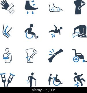 Beautiful, Meticulously Designed Bone Fracture Icons Stock Vector