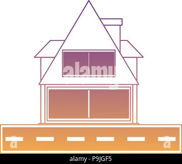 cabin house icon over white background, vector illustration Stock Vector
