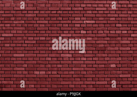 Red Pear colored brick wall background Stock Photo