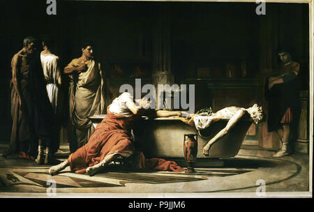 Death of Séneca, that after opening the veins gets into a bath,' Lucius Annaeus Séneca (4 BC-65 A… Stock Photo