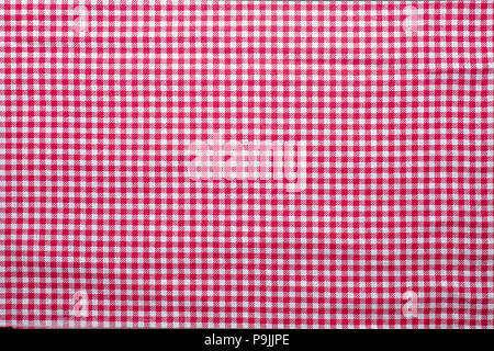 Wrinkled napkin in red and white cage Stock Photo