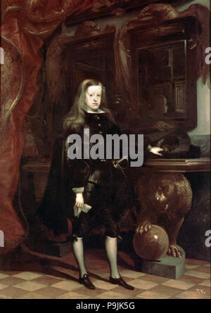 Carlos II (1661-1700), King of Spain. Stock Photo