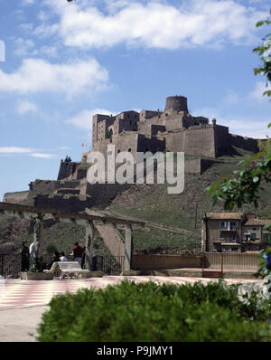 Exterior view of the Cardona Castle, it preserves remains of the 12th and 13th centuries building… Stock Photo