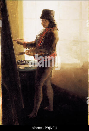 Francisco de Goya y Lucientes (1746-1828). Spanish Painter in a self-portrait. Stock Photo
