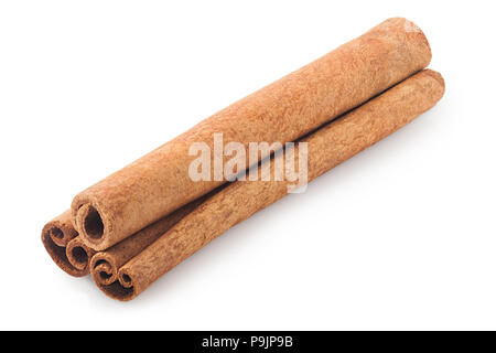 cinnamon, clipping path, isolated on white background Stock Photo