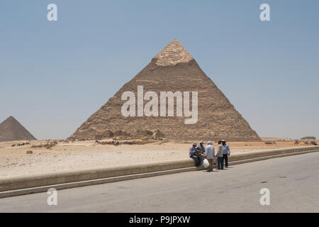 Pyramids of Giza, Egypt Stock Photo