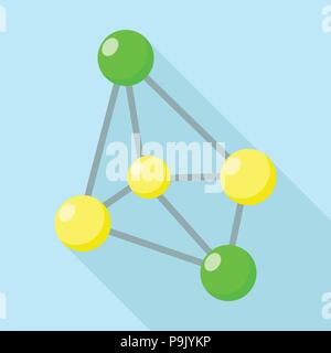 Oxidant molecule icon, flat style Stock Vector