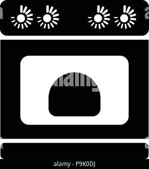 Pie in oven icon, simple style Stock Vector