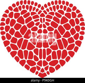 Stone heart icon, simple style Stock Vector