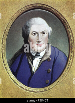 David Garrick, 19 February 1717 â€“ 20 January 1779, was an English actor, playwright, theatre manager and producer who influenced nearly all aspects of theatrical practice throughout the 18th century, and was a pupil and friend of Dr Samuel Johnson, digital improved reproduction of an original print from the year 1900 Stock Photo