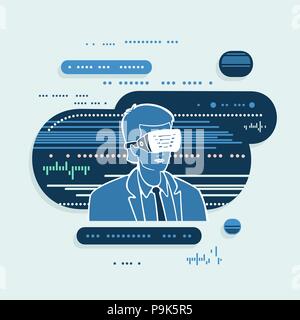 Vector Illustration Symbol Virtual Reality Stock Vector