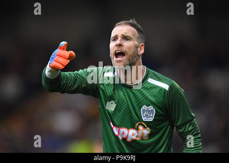 Bury's goalkeeper Joe Murphy during the pre season friendly at Gigg Lane, Bury. Stock Photo