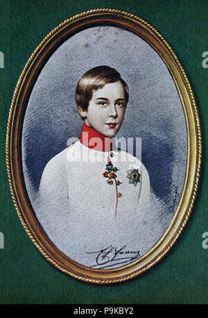 Franz Joseph I also Franz Josef I or Francis Joseph I, Franz Joseph Karl, 18 August 1830 â€“ 21 November 1916, was Emperor of Austria, King of Hungary, and monarch of other states in the Austro-Hungarian Empire, digital improved reproduction of an original print from the year 1900 Stock Photo