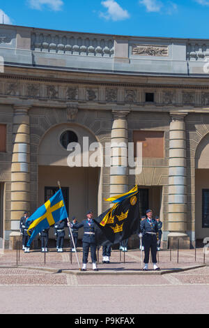 Change of Guards at the Royal Palace in Stockholm Stock Photo