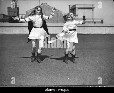 276 SLNSW 75923 Richard White School girls in fancy dress Stock Photo