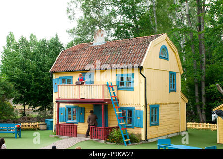 VIMMERBY, SWEDEN - June 19, 2018- Astrid Lindgren's World, Astrid Lindgrens Varld is a theme park located in city Vimmerby in Sweden. Pippi Longstocki Stock Photo