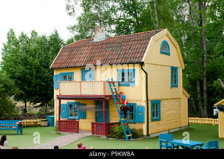 VIMMERBY, SWEDEN - June 19, 2018- Astrid Lindgren's World, Astrid Lindgrens Varld is a theme park located in city Vimmerby in Sweden. Pippi Longstocki Stock Photo