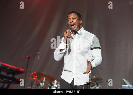 Chicago, Illinois, USA. 14th July, 2018. KEITH SWEAT during the 4th Annual V103 Summer Block Party at Huntington Bank Pavilion in Chicago, Illinois Credit: Daniel DeSlover/ZUMA Wire/Alamy Live News Stock Photo