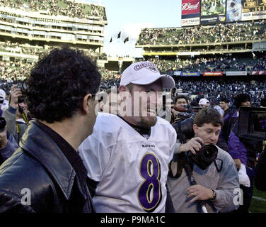 Baltimore Ravens - RAIDERS RAVENS Oakland Raiders vs. Baltimore Ravens at  Oakland Alameda County Coliseum Sunday, January 14, 2001. Ravens Beat  Raiders 19-3. AFC championship game. Baltimore Ravens wide receiver Qadry  Ismail (