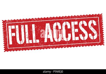 Full access sign or stamp on white background, vector illustration Stock Vector