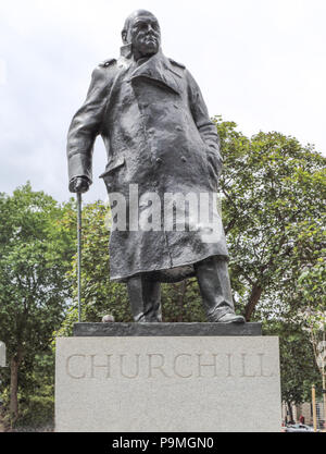 The statue of Winston Churchill in Parliament Square, London, is a bronze sculpture of the former British Prime Minister Winston Churchill, created by Stock Photo