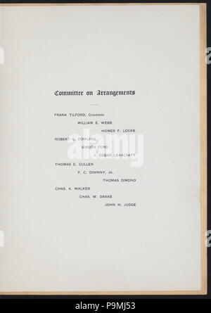 571 DINNER IN HONOR OF REAR ADMIRAL WILLIAM T. Sampson, US NAVY (held by) COLONIAL CLUB OF NEW YORK (at) NY (CLUB) (NYPL Hades-271411-4000005444) Stock Photo