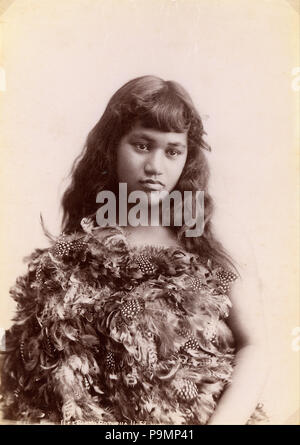 159 Arthur James Iles - Maori woman, Rotorua, New Zealand - Stock Photo