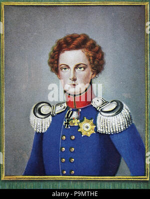 Frederick William IV, Friedrich Wilhelm IV., 15 October 1795 â€“ 2 January 1861, the eldest son and successor of Frederick William III of Prussia, reigned as King of Prussia from 1840 to 1861, digital improved reproduction of an original print from the year 1900 Stock Photo