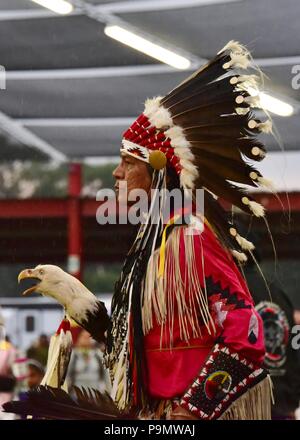 American Indian Festival Pow wow dancer Stock Photo